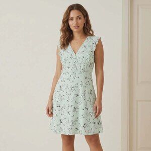 Dynamite Mint Green Floral Ruffle Mini Dress